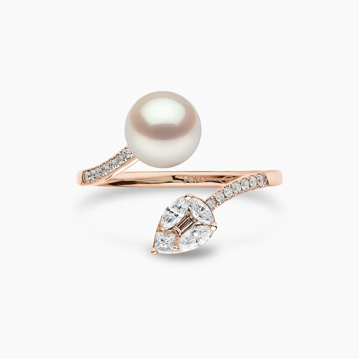 Starlight 18K Gold Pearl and Diamond Lumina Ring