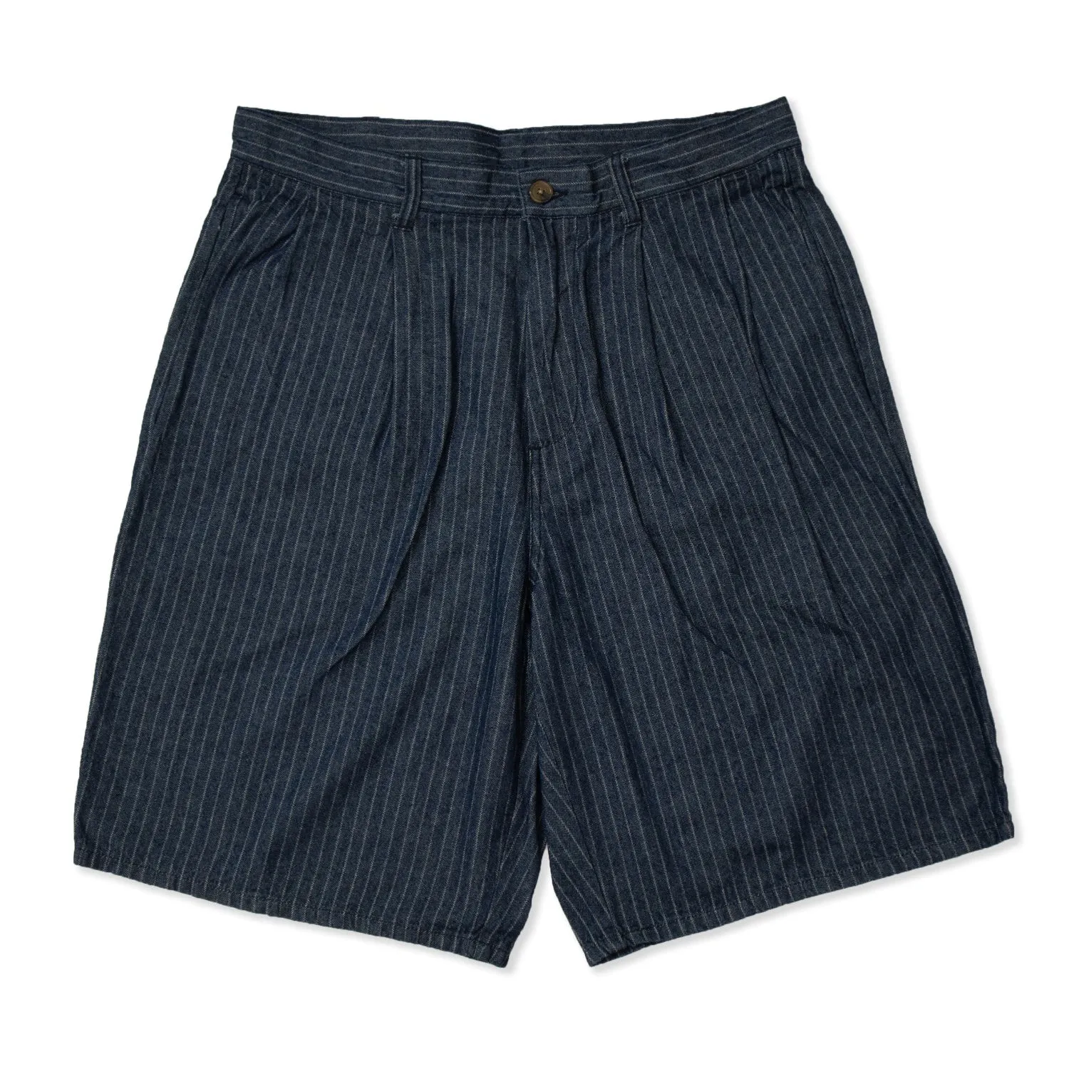 STRIPE 2TUCK SHORT TROUSERS(ストライプデニムショートトラウザー)【U2311672-C】