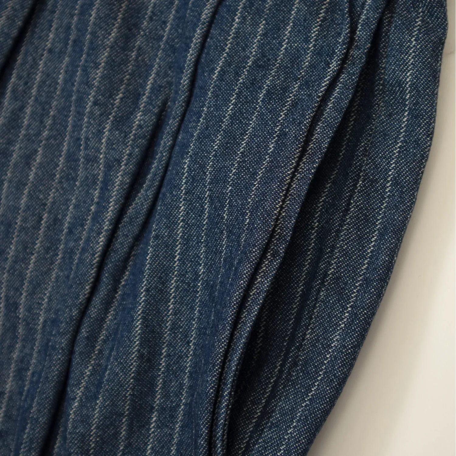 STRIPE 2TUCK SHORT TROUSERS(ストライプデニムショートトラウザー)【U2311672-C】