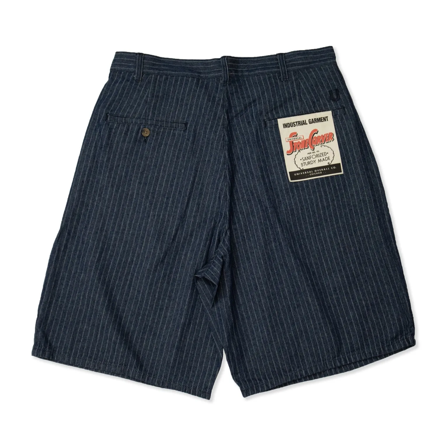 STRIPE 2TUCK SHORT TROUSERS(ストライプデニムショートトラウザー)【U2311672-C】