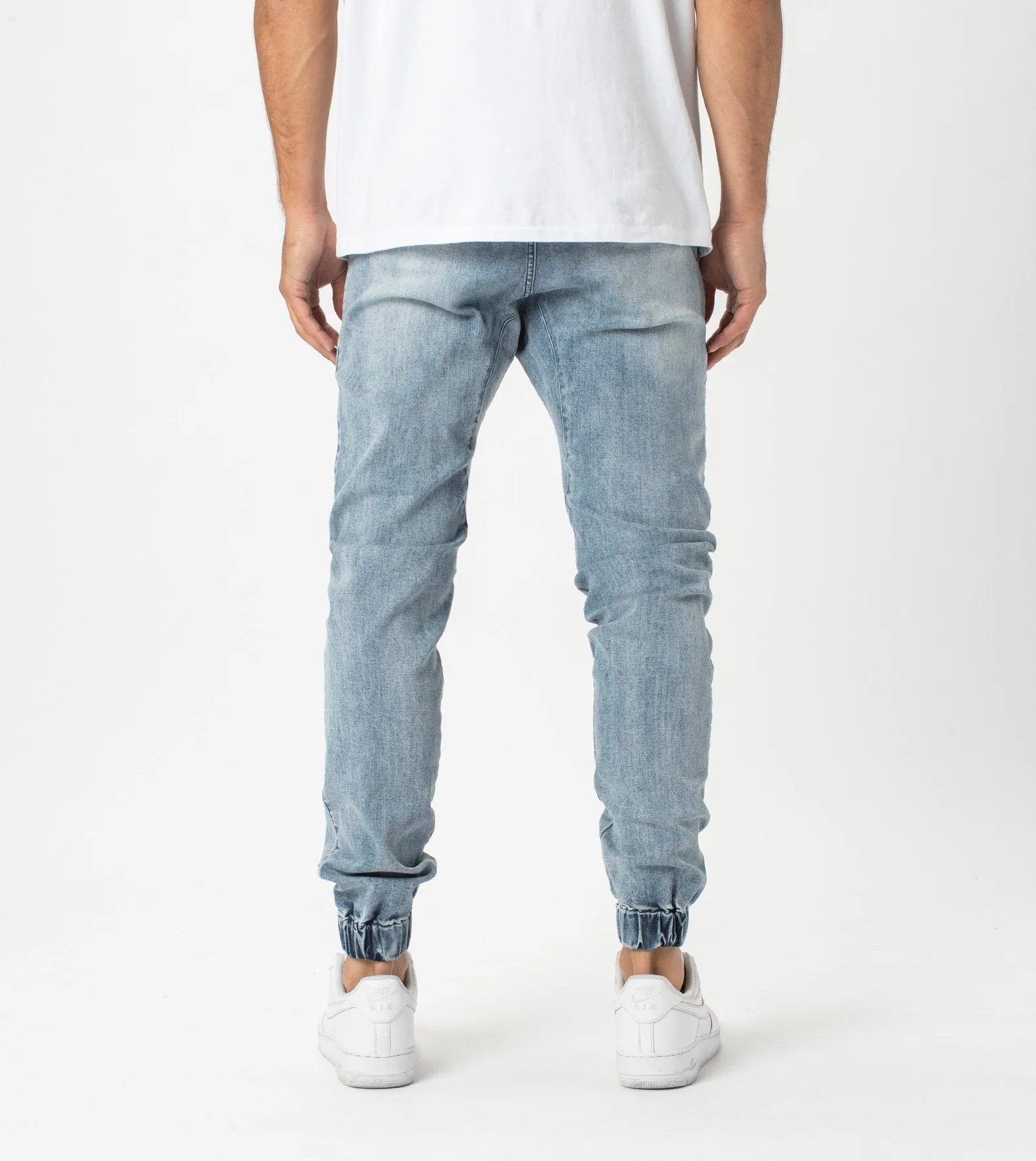 SURESHOT DENIM JOGGER | MID BLUE