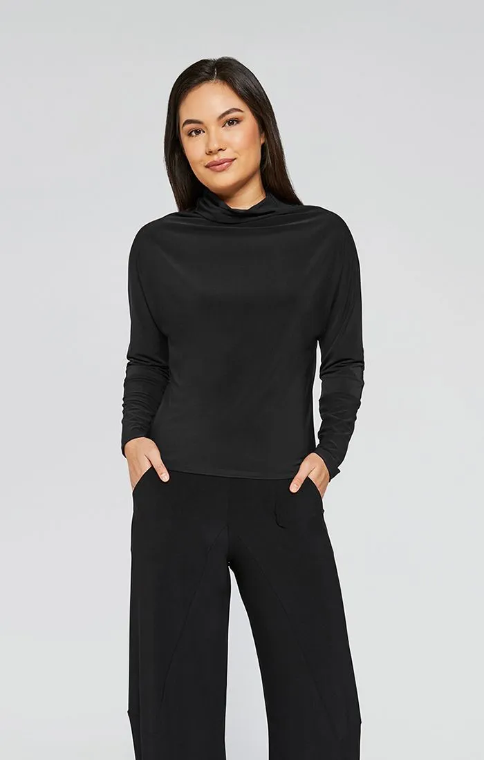 Sympli, 22218-3 Funnel Neck Dolman Sleeve