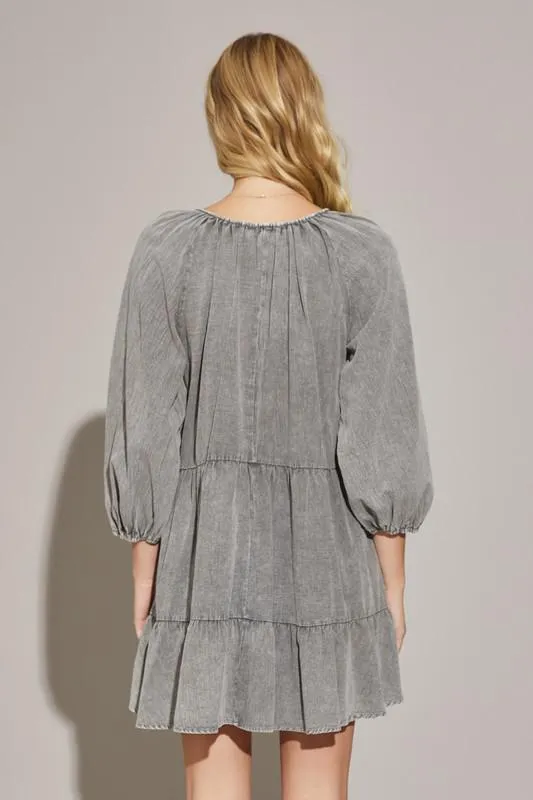 Tiered 3/4 Sleeve Dress