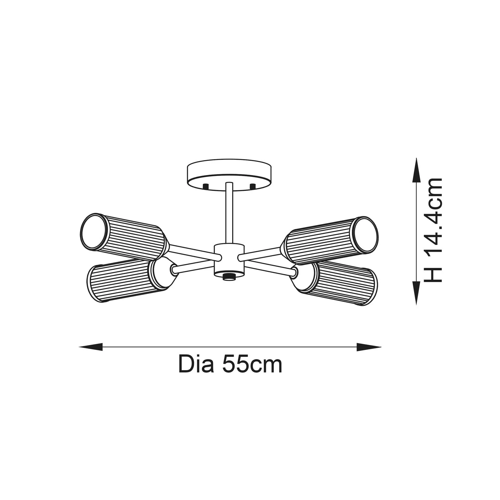 Toulouse Semi flush