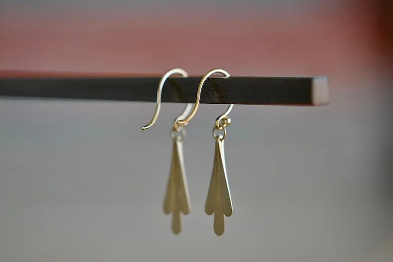 Triple Fringe Drop Earrings