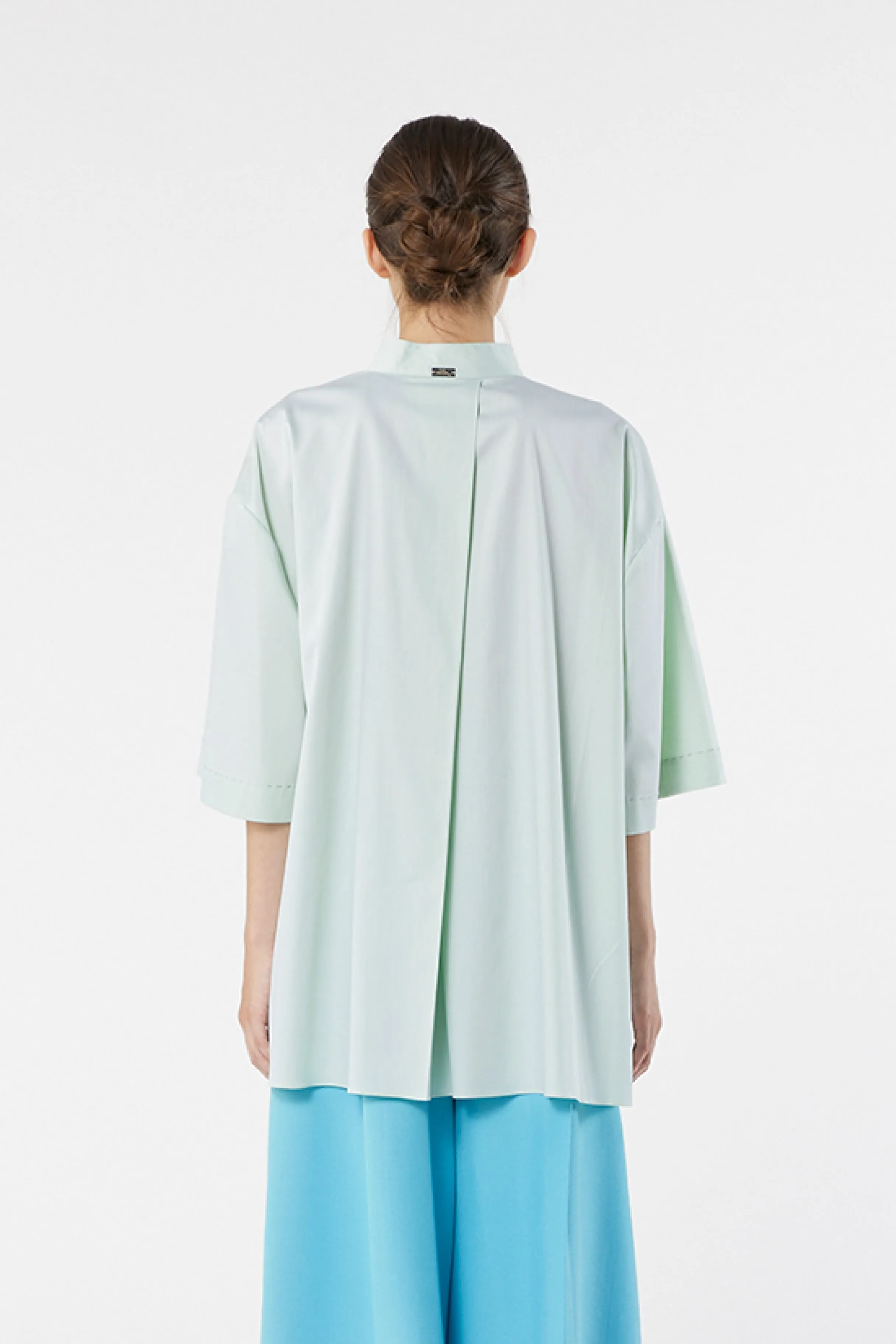 TUXEDO mist green - cotton oversized shirt