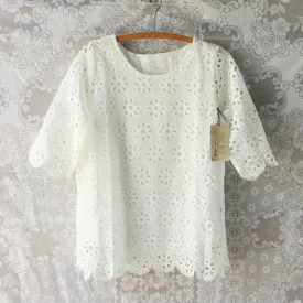 White Eyelet Tunic