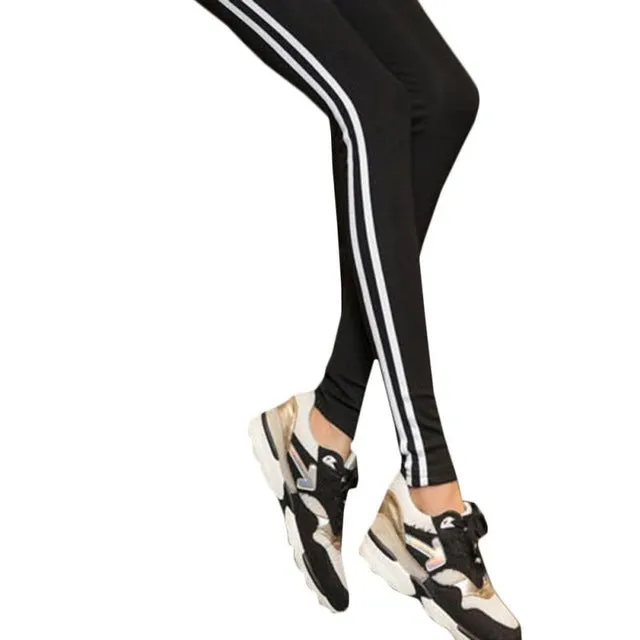 Women Lady Black Legging  light grey Pant Activewear Spring Summer Autumn Mid Waist Leggins T6