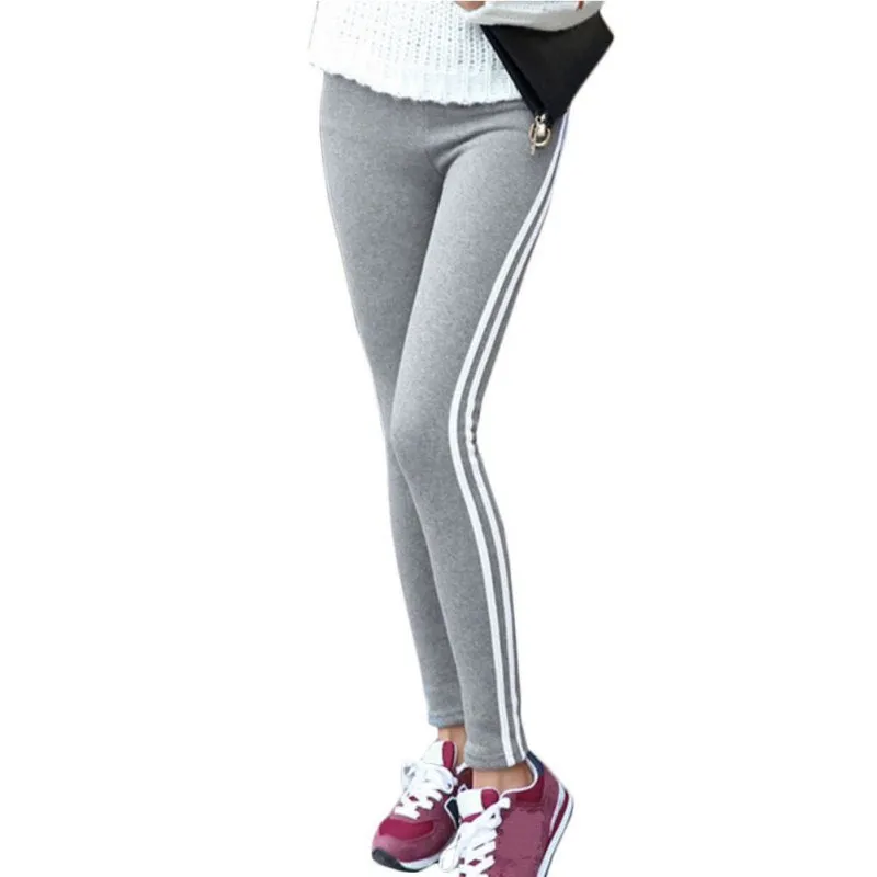 Women Lady Black Legging  light grey Pant Activewear Spring Summer Autumn Mid Waist Leggins T6