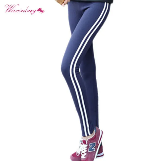 Women Lady Black Legging  light grey Pant Activewear Spring Summer Autumn Mid Waist Leggins T6