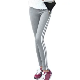 Women Lady Black Legging  light grey Pant Activewear Spring Summer Autumn Mid Waist Leggins T6