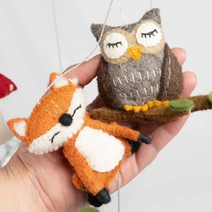 Wool Mobile - Forest Creatures by The Winding Road
