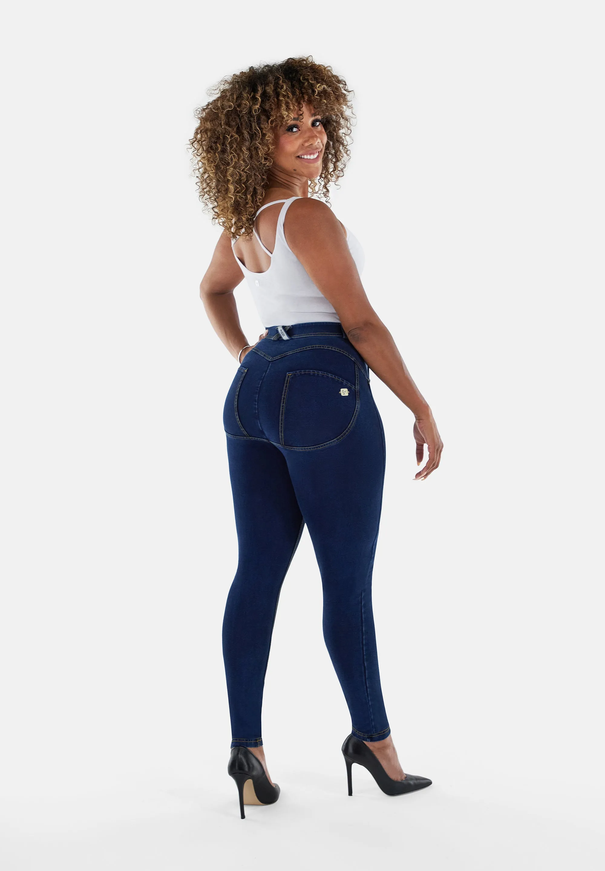WR.UP® Denim - Classic Rise Full Length - Dark Rinse & Yellow Stitching